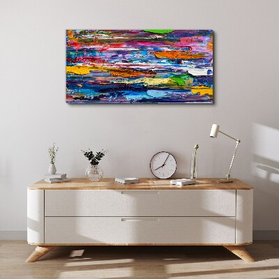 Colorful abstract landscape Canvas wall art