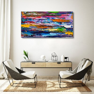 Colorful abstract landscape Canvas wall art