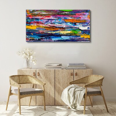 Colorful abstract landscape Canvas wall art