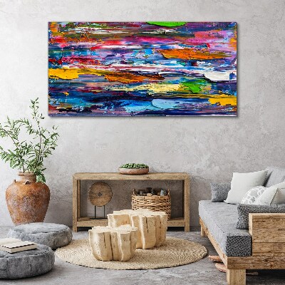 Colorful abstract landscape Canvas wall art