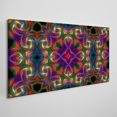 A colorful mosaic of light patterns Canvas wall art