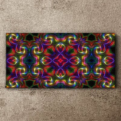 A colorful mosaic of light patterns Canvas wall art