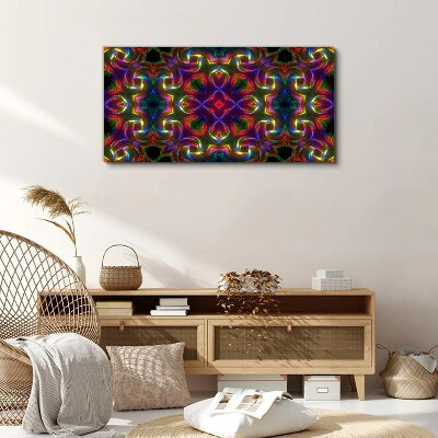 A colorful mosaic of light patterns Canvas wall art