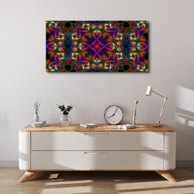 A colorful mosaic of light patterns Canvas wall art