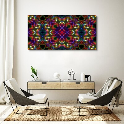 A colorful mosaic of light patterns Canvas wall art