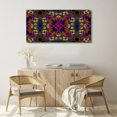 A colorful mosaic of light patterns Canvas wall art