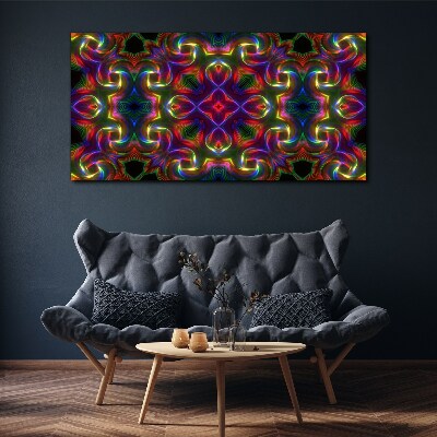 A colorful mosaic of light patterns Canvas wall art