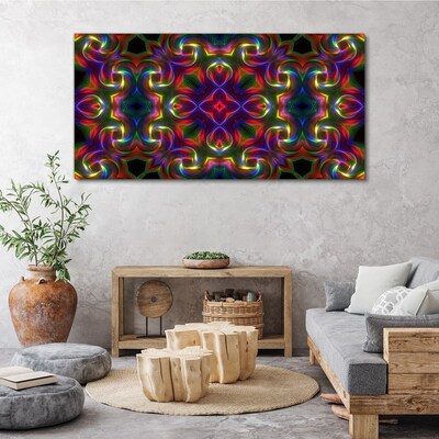 A colorful mosaic of light patterns Canvas wall art