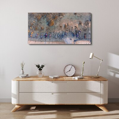 A quiet port in the sunset light Print on canvas