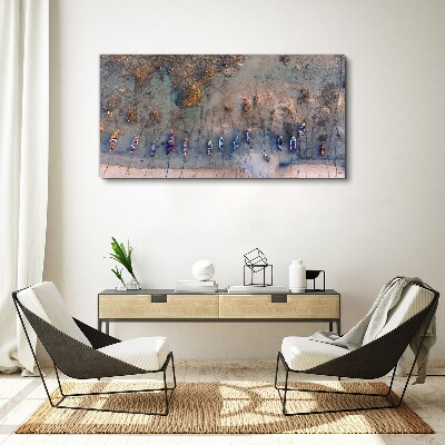 A quiet port in the sunset light Print on canvas