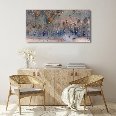 A quiet port in the sunset light Print on canvas