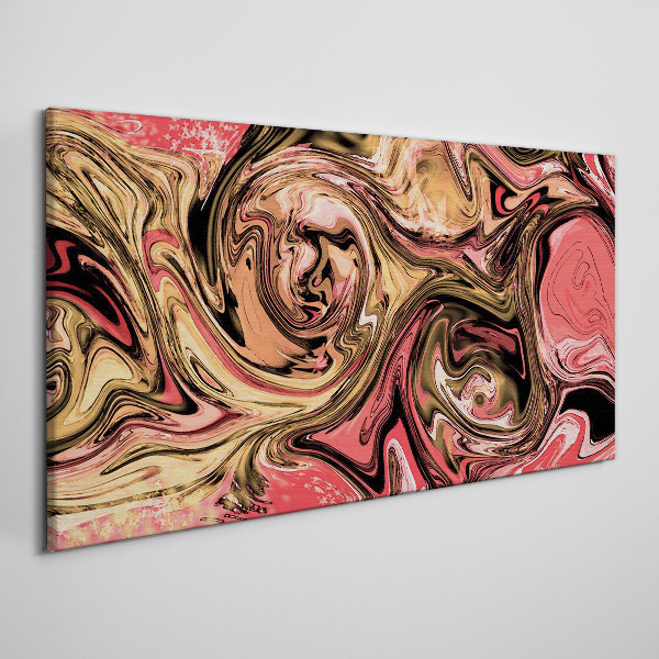 Abstract swirls in shades of pink Print on canvas