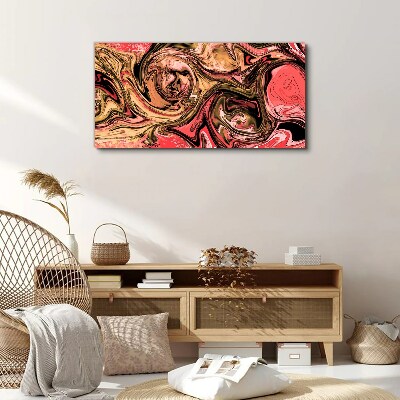 Abstract swirls in shades of pink Print on canvas