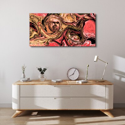 Abstract swirls in shades of pink Print on canvas