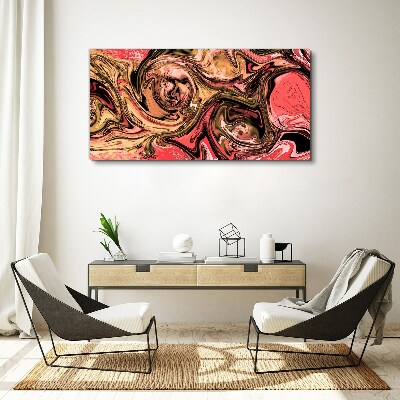 Abstract swirls in shades of pink Print on canvas