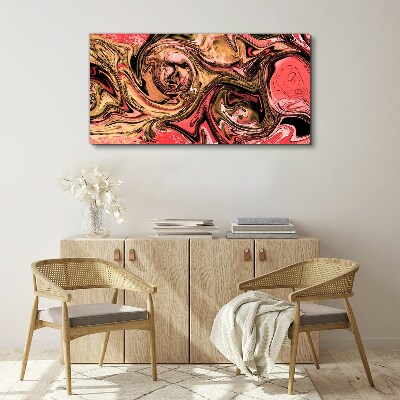 Abstract swirls in shades of pink Print on canvas