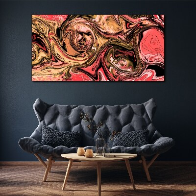 Abstract swirls in shades of pink Print on canvas