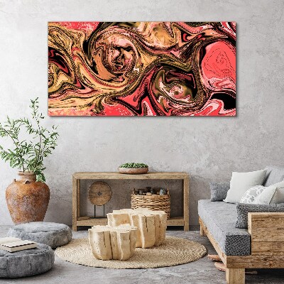 Abstract swirls in shades of pink Print on canvas