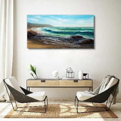 Coast waves Canvas Wall art