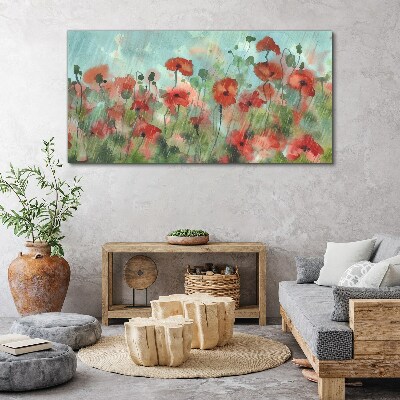 A floral landscape in a spring aura Print on canvas