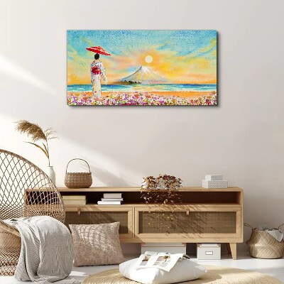 A quiet morning by the sea Canvas wall art