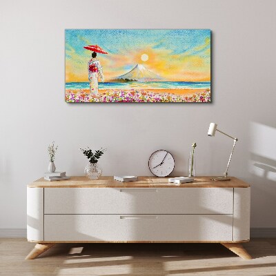 A quiet morning by the sea Canvas wall art