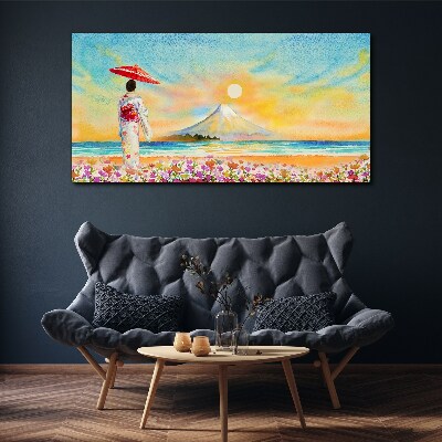 A quiet morning by the sea Canvas wall art