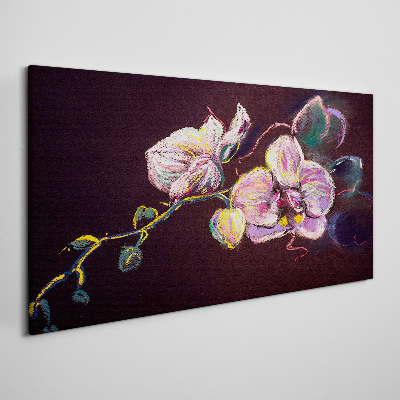 Abstract flowers leaves Canvas Wall art