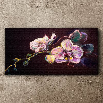 Floral composition on a dark background Print on canvas
