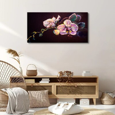 Floral composition on a dark background Print on canvas