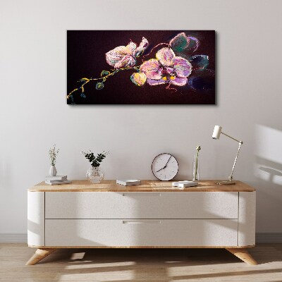 Floral composition on a dark background Print on canvas