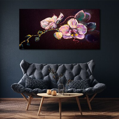 Floral composition on a dark background Print on canvas