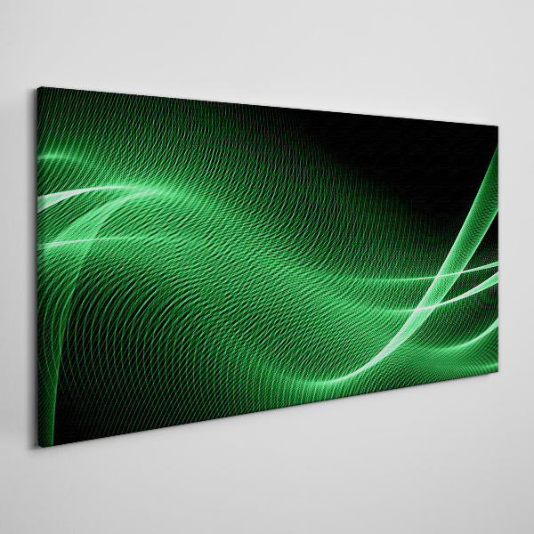 Green energy waves Print on canvas