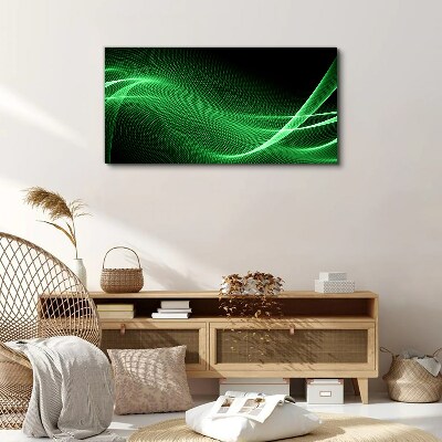 Green energy waves Print on canvas