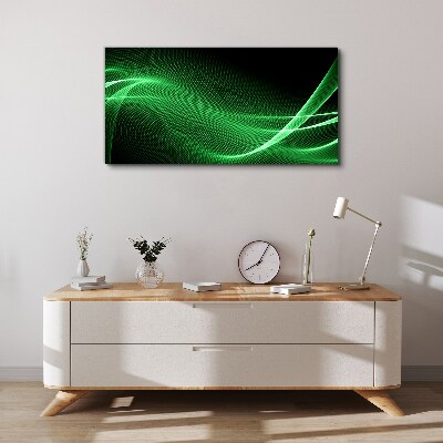 Green energy waves Print on canvas