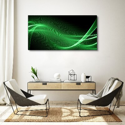 Green energy waves Print on canvas