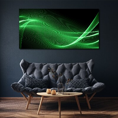 Green energy waves Print on canvas