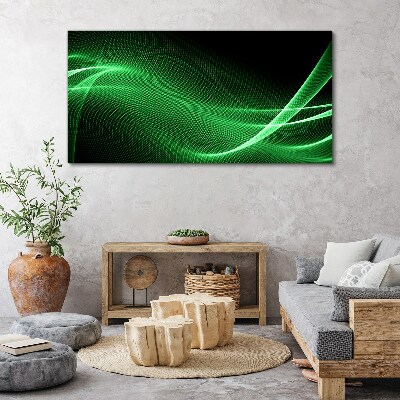 Green energy waves Print on canvas