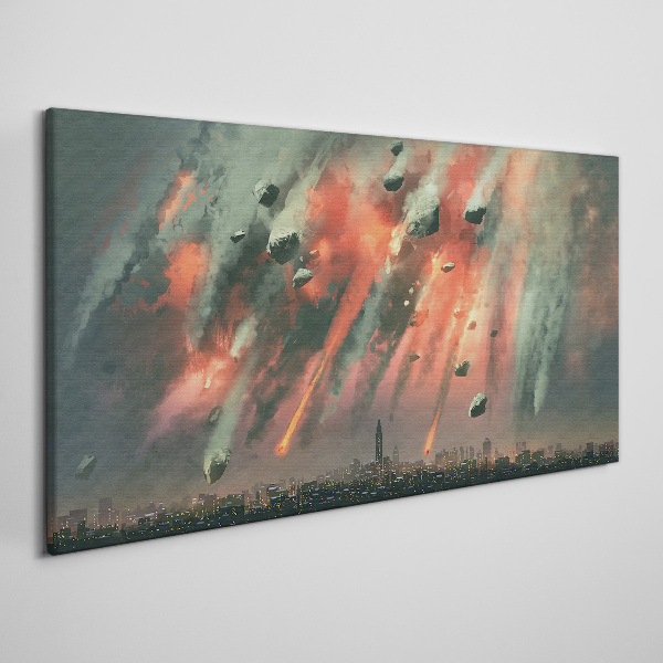 Apocalyptic cityscape Canvas wall art