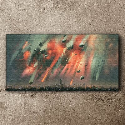 Apocalyptic cityscape Canvas wall art