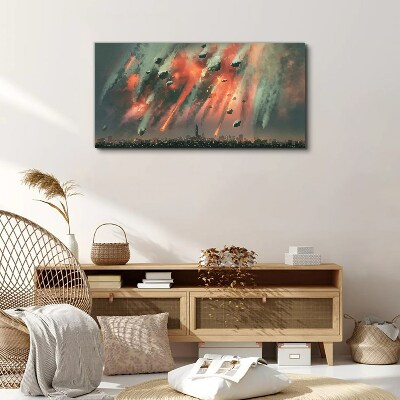 Apocalyptic cityscape Canvas wall art