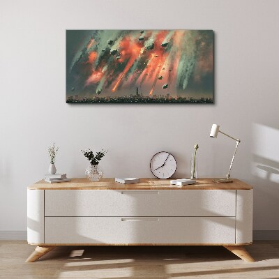 Apocalyptic cityscape Canvas wall art