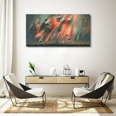 Apocalyptic cityscape Canvas wall art