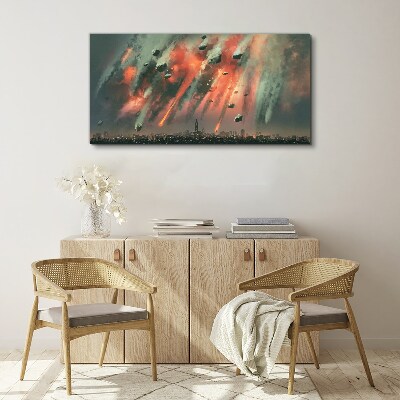 Apocalyptic cityscape Canvas wall art