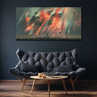 Apocalyptic cityscape Canvas wall art