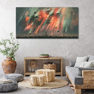 Apocalyptic cityscape Canvas wall art