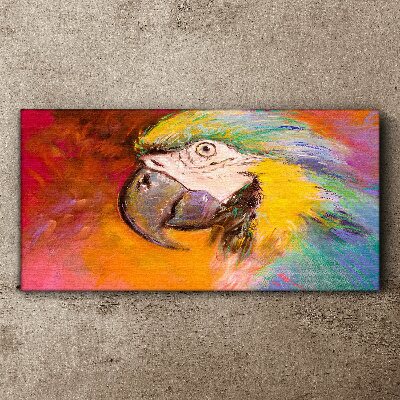Tropical parrot in joyful colors Canvas wall art