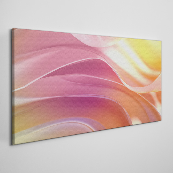 Waves of colors in pastel shades Print on canvas