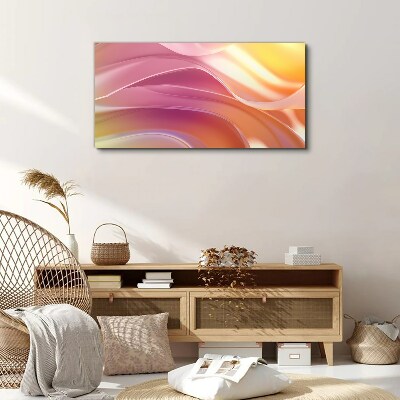 Waves of colors in pastel shades Print on canvas