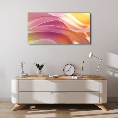 Waves of colors in pastel shades Print on canvas